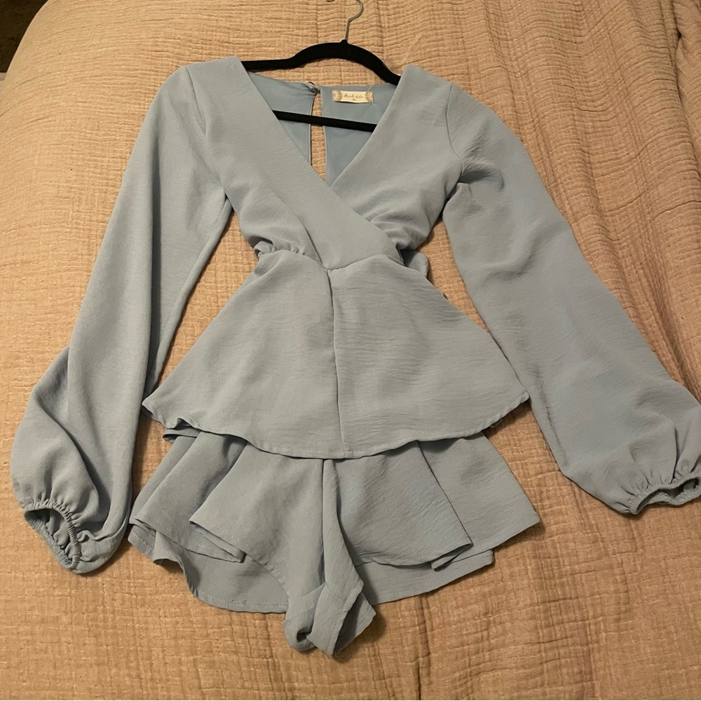 Altard state blue romper tie back